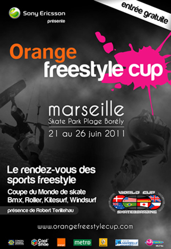 Orange freestyle cup