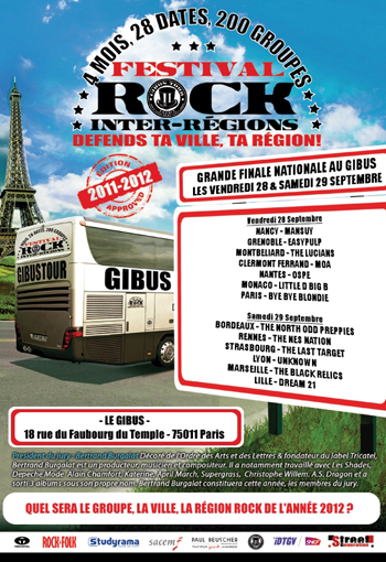 Grande Finale Nationale du Festival Rock Inter Régions 2012