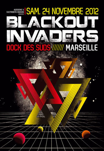 24-11-12 BLACKOUT INVADERS @ Marseille /3 ROOMS-BIG CAPACITY