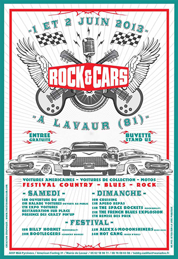 Festival ROCK’&’CARS à Lavaur (81) les 1 et 2 juin 2013
