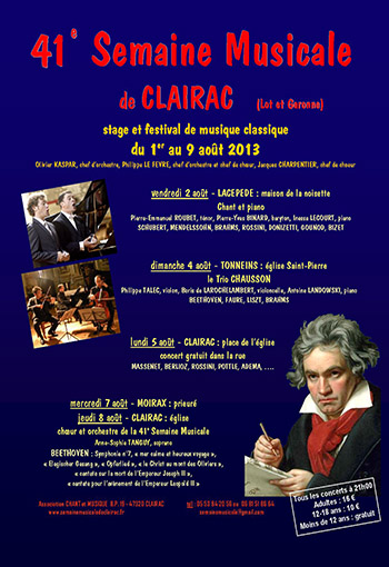 Semaine Musicale de Clairac (Lot et Garonne)