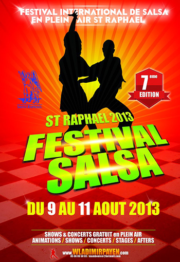  festival salsa kizomba St Raphaël en plein du 9 au 11 août 2013