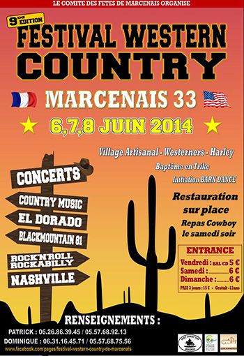 Festival western country de marcenais 