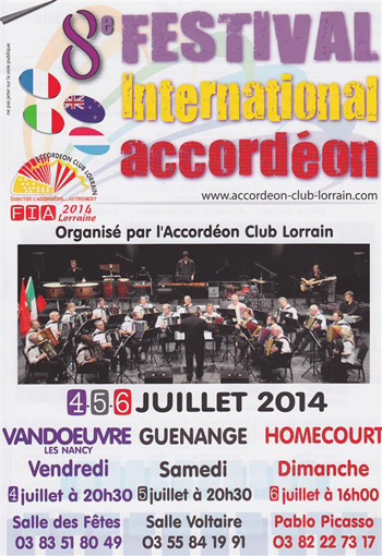 FESTIVAL INTERNATIONAL DE L'ACCORDEON - LORRAINE 2014